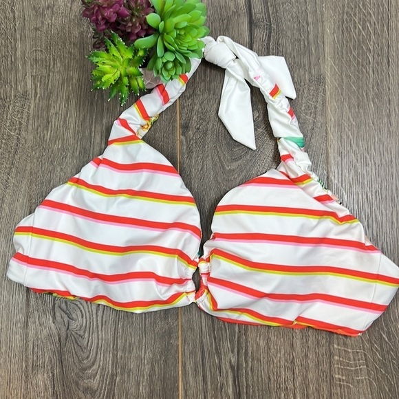 NWT Trina Turk Plus Costa De Prata Reversible Top Striped Tropical 20W - Picture 5 of 8